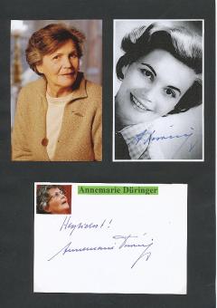 2  x  Annemarie Düringer † 2014   Film & TV  Autogrammkarte & Blatt  original signiert 