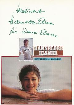 Hannelore Elsner † 2019  Film & TV Autogramm Karte original signiert 