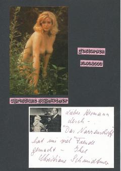 Christiane Schmidtmer † 2003  Nackt  Film & TV Autogramm Karte original signiert 