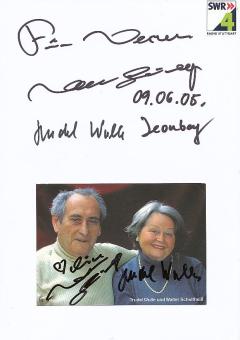 2  x  Walter Schultheiß & Trudel Wulle † 2021  Film & TV Autogrammkarte + Karte original signiert 