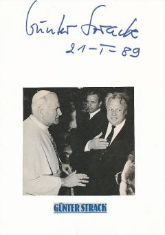 Günter Strack † 1999   Film & TV Autogramm Karte original signiert 