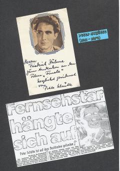 Peter Schütte † 1973   Film & TV Autogramm Blatt original signiert 