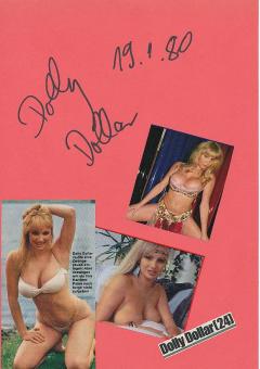 Dolly Dollar  Nackt  Film & TV Autogramm Karte original signiert 