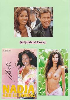 Nadja Abd el Farrag  Naddel  Nackt   Film & TV Autogrammkarte original signiert 