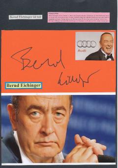 Bernd Eichinger † 2011  Filmproduzent  Film & TV Autogramm Karte original signiert 