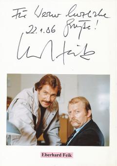 Eberhard Feik † 1994  Tatort  Film &  TV Autogramm Karte original signiert 