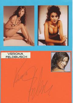 Verona Feldbusch   TV Autogramm Karte original signiert 