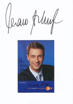 2  x  Marco Schreyl  ZDF  TV Autogrammkarte + Karte original signiert 