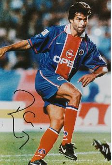Rai  Brasilien Weltmeister WM 1994 & PSG Paris Saint Germain Fußball Autogramm Foto original signiert 