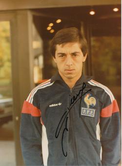 Alain Giresse  Frankreich Europameister EM 1984  Fußball Autogramm Foto original signiert 