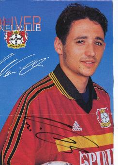 Oliver Neuville  Bayer 04 Leverkusen  Fußball Bild original signiert 
