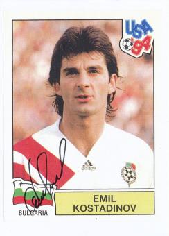 Emil Kostadinov  Bulgarien  WM 1994  Fußball Autogramm Blatt  original signiert 