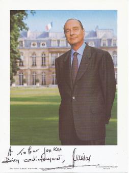 Jacques Chirac † 2019 Frankreich Präsident  Politik  Autogrammkarte  original signiert 