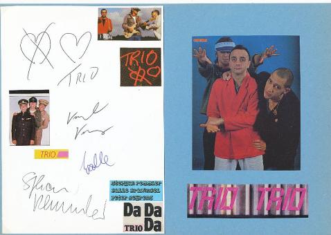 Trio   80 er  Band  Musik  Autogramm Karte original signiert 