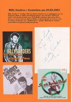 Billy Sanders † 2001 GB  Musik Autogramm Blatt original signiert 