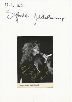 2  x  Sylvia Vrethammar  Schweden  Musik  Autogrammkarte + Karte original signiert 