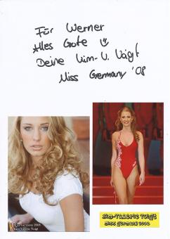 Kim Valerie Voigt  Miss Germany 2008  Model  Autogramm Karte original signiert 