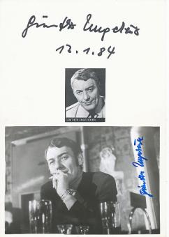 2  x  Günther Ungeheuer † 1989  Film &  TV Autogramm Foto + Karte original signiert 