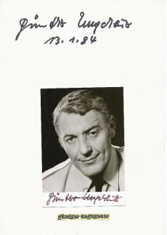 2  x  Günther Ungeheuer † 1989  Film  & TV Autogrammkarte + Karte original signiert 