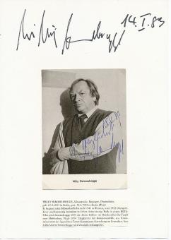 2  x  Willy Semmelrogge † 1984  Film  & TV Autogrammkarte + Karte original signiert 