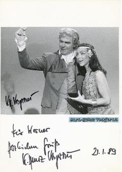 2  x  Karl-Heinz Vosgerau † 2021  Film &  TV Autogramm Foto + Karte original signiert 