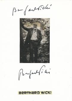 2  x  Bernhard Wicki † 2000  Film &  TV Autogramm Karte original signiert 