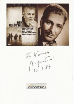 Bernhard Wicki † 2000  Film &  TV Autogramm Karte original signiert 