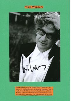 Wim Wenders  Regisseur   Film  &  TV Autogramm Großfoto  original signiert 