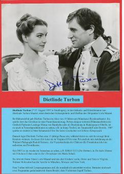 Dietlinde Turban   Film &  TV Autogramm Großfoto  original signiert 