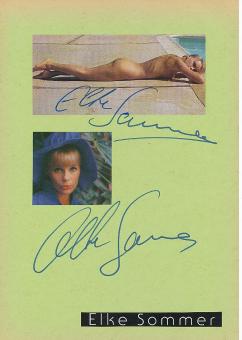 2  x  Elke Sommer  Nackt  Film &  TV Autogramm Karte original signiert 