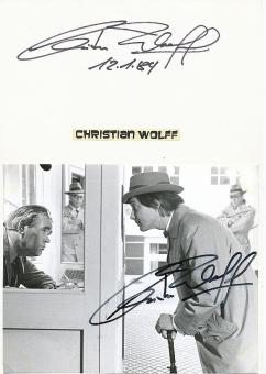 2  x  Christian Wolff  Film &  TV Autogramm Foto + Karte original signiert 