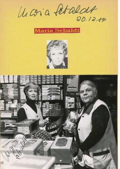 2  x  Maria Sebaldt † 2023  Film &  TV Autogramm Foto + Karte original signiert 