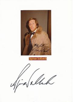 2  x  Sigmar Solbach  Film &  TV Autogramm Foto + Karte original signiert 