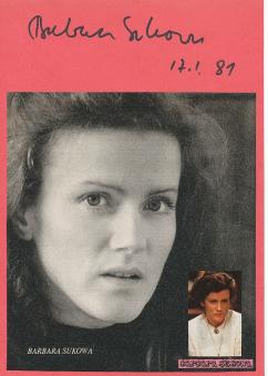 Barbara Sukowa   Film &  TV Autogramm Karte original signiert 