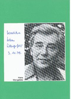 Hans Wengefeld   Film & TV Autogramm Bild original signiert 