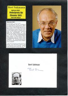 Bert Sakmann  Nobelpreis 1991 Medizin & Physiologie  Autogramm Karte original signiert 
