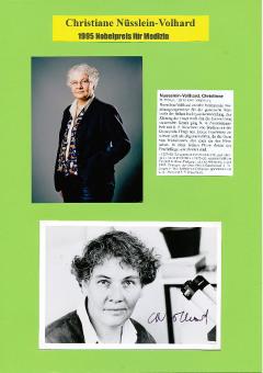 Christiane Nüsslein-Volhard  Nobelpreis 1995  Medizin & Physiologie  Autogramm Foto original signiert 