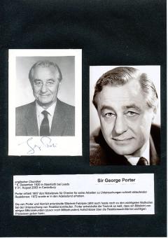 Sir George Porter  Nobelpreis 1967  Chemie  Autogramm Foto original signiert 