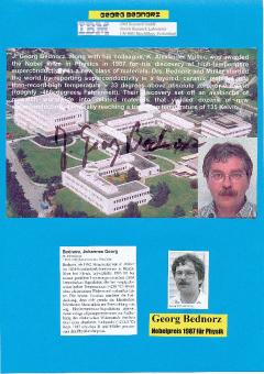 Georg Bednorz  Nobelpreis 1987  Physik  Autogrammkarte original signiert 