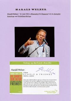 Harald Welzer  Publizist & Soziologe & Sozialpsychologe  Autogrammkarte original signiert 