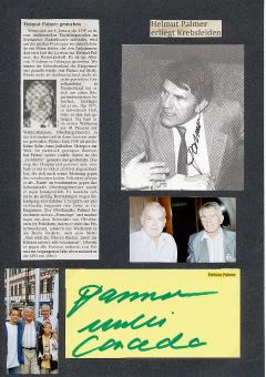 2  x  Helmut Palmer † 2004 Autor  Bürgerrechtler Remstal Rebell  Autogramm Karte & Bild  original signiert 