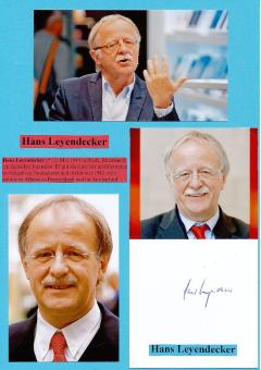 Hans Leyendecker  Journalist   Autogramm Karte   original signiert 