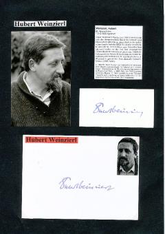 2  x  Hubert Weinzierl  Agrarwirt  Autor  Autogramm Karte & Blatt  original signiert 