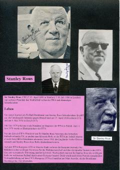 2  x  Stanley Rous † 1986 England 6. FIFA Präsident  Autogramm Foto & Bild  original signiert 