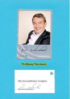 2  x  Wolfgang Niersbach  DFB Präsident Fußball  Autogrammkarte + Karte   original signiert 