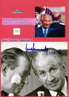 Juan Antonio Samaranch † 2010  Spanien 7.  IOC  Präsident   Autogramm Foto original signiert 