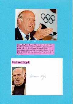 Helmut Digel  Präsident  DLV Deutscher Leichtathletik Funktionär  Autogramm Karte original signiert 