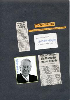 2  x  Walter Wülfing † 1986  Präsident Deutscher Ruderverband Sport Funktionär  Autogramm Foto & Blatt  original signiert 