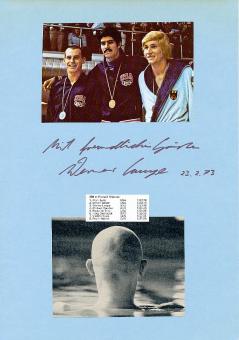 Werner Lampe  Schwimmen  Autogramm Karte original signiert 