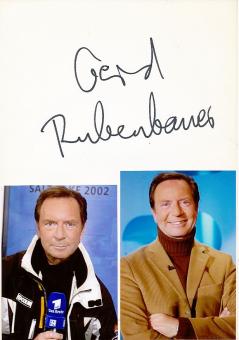Gerd Rubenbauer  ARD TV  Sport Moderator  Autogramm Karte original signiert 